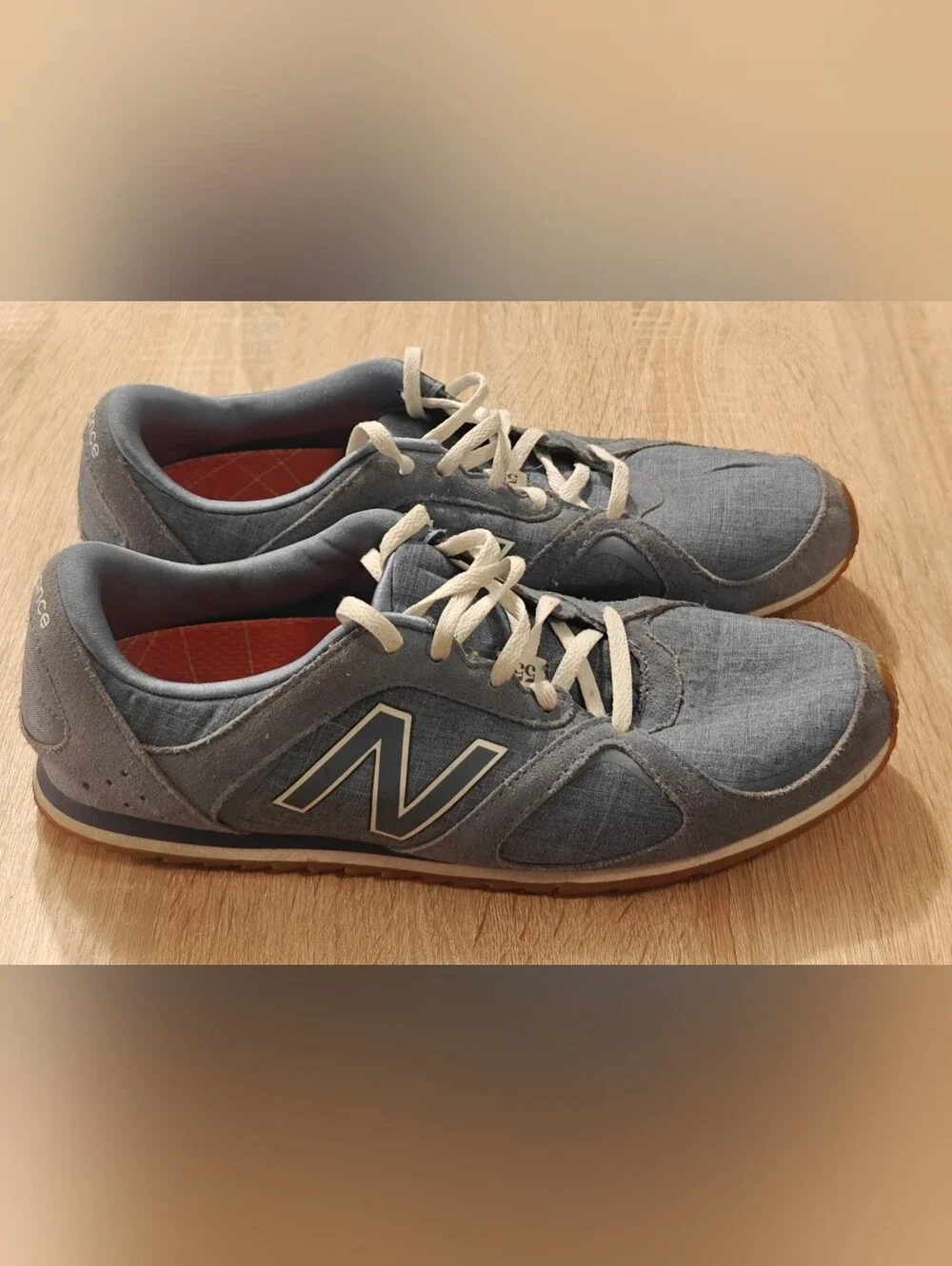 New Balance 555 Gray Blue Suede Running Shoes Women’s Size 12